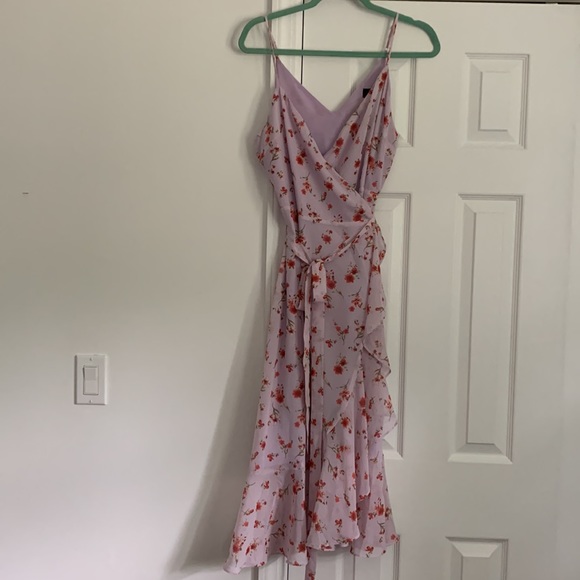 Lulus Doreen Lavender Floral Print Ruffle Midi Dress - Picture 5 of 7